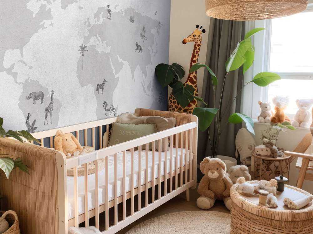 Verdenskart skisse grå